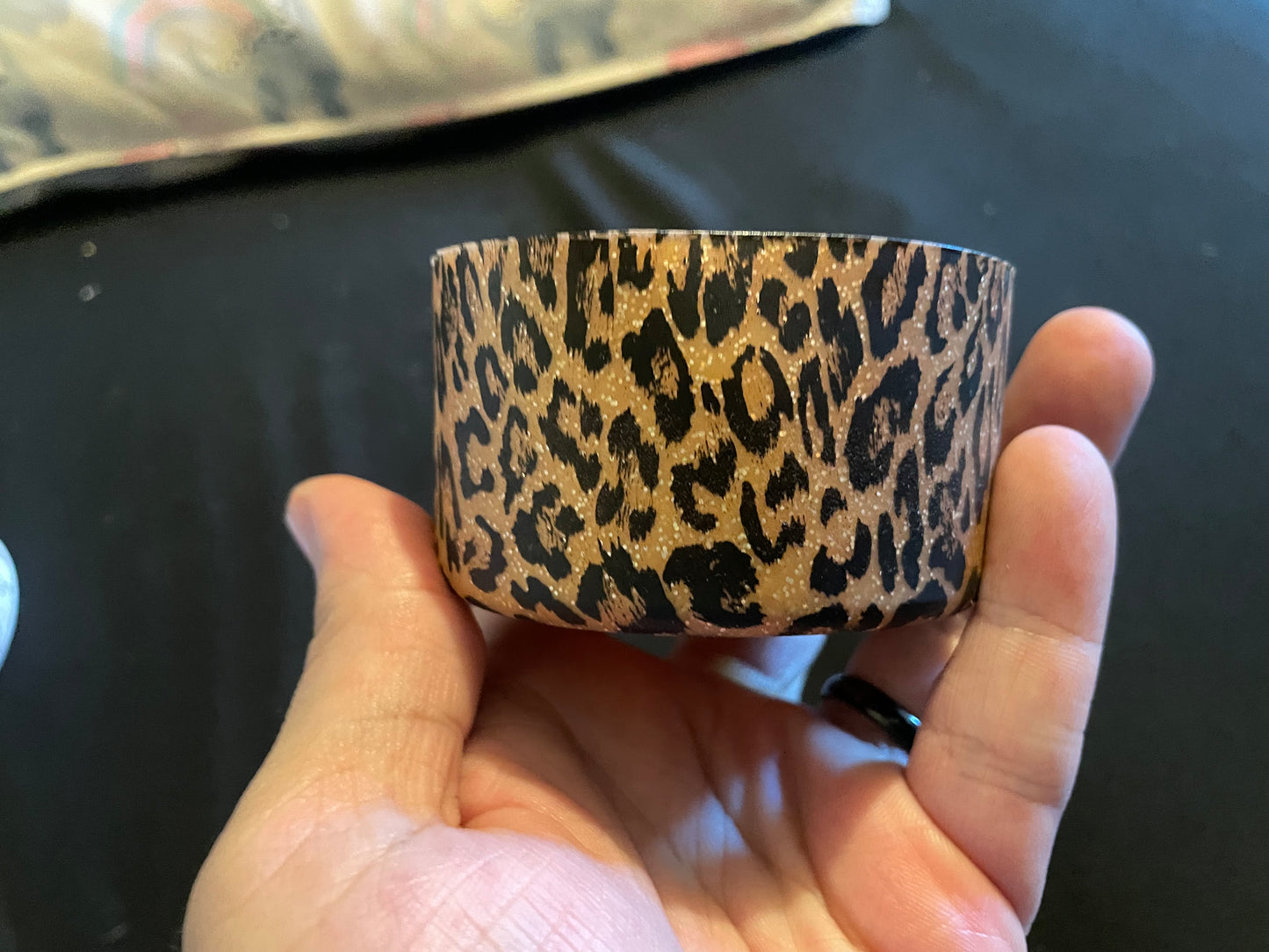 Bronze cheetah tumbler boot