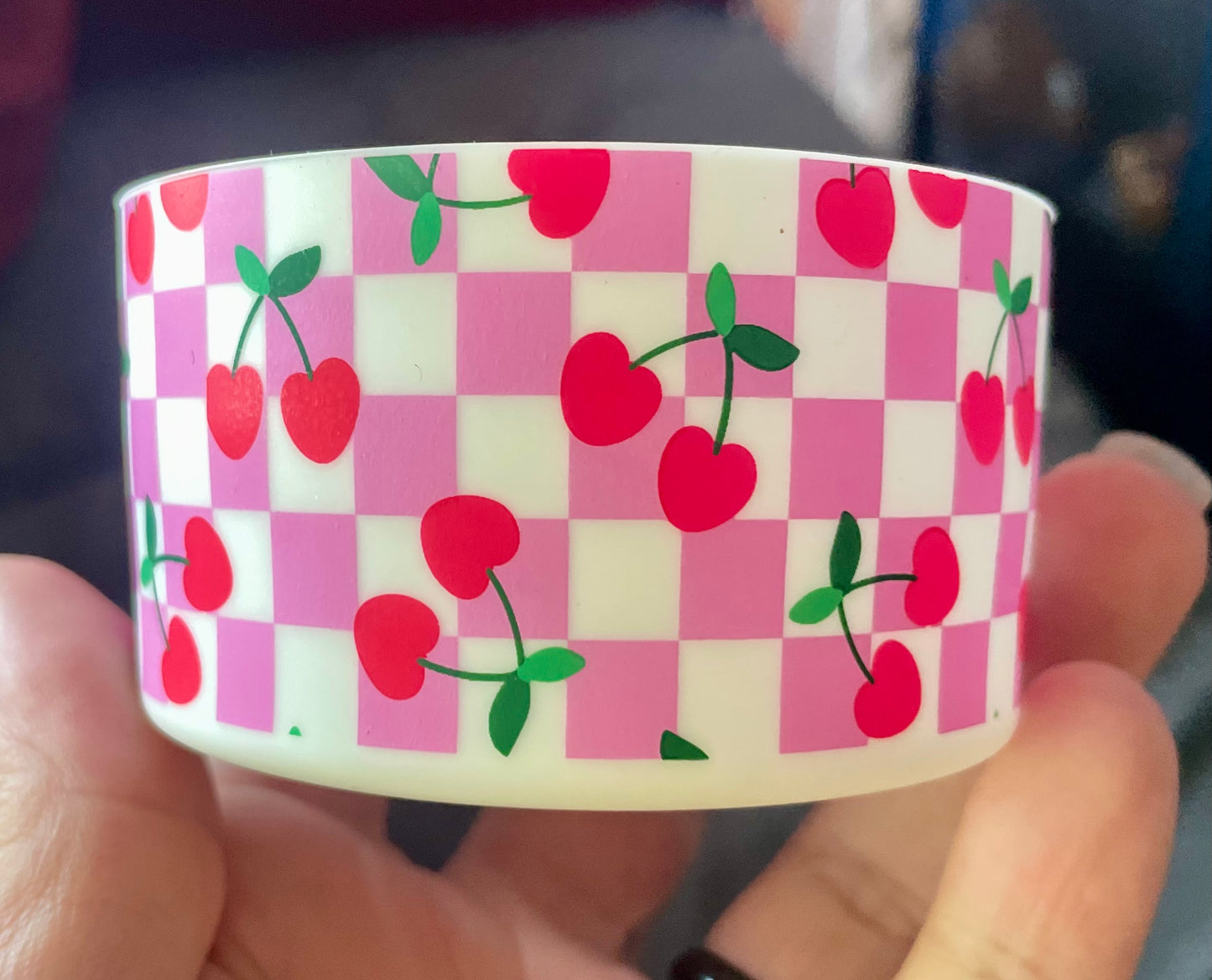 Checkered cherry tumbler boot