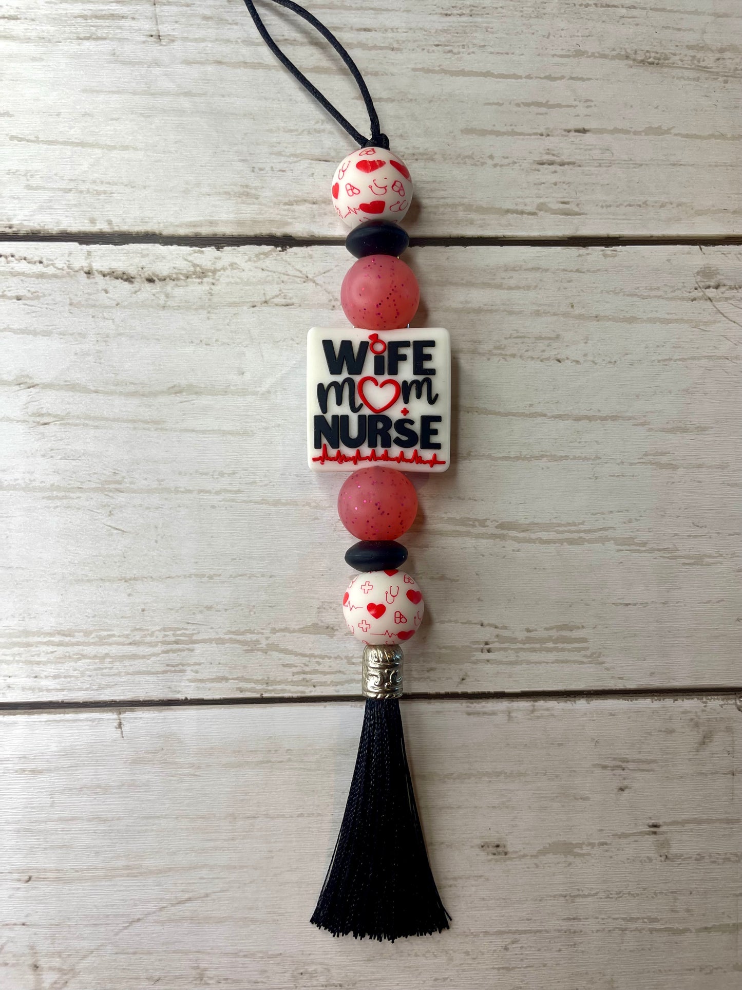 Wife mom nurse car charm