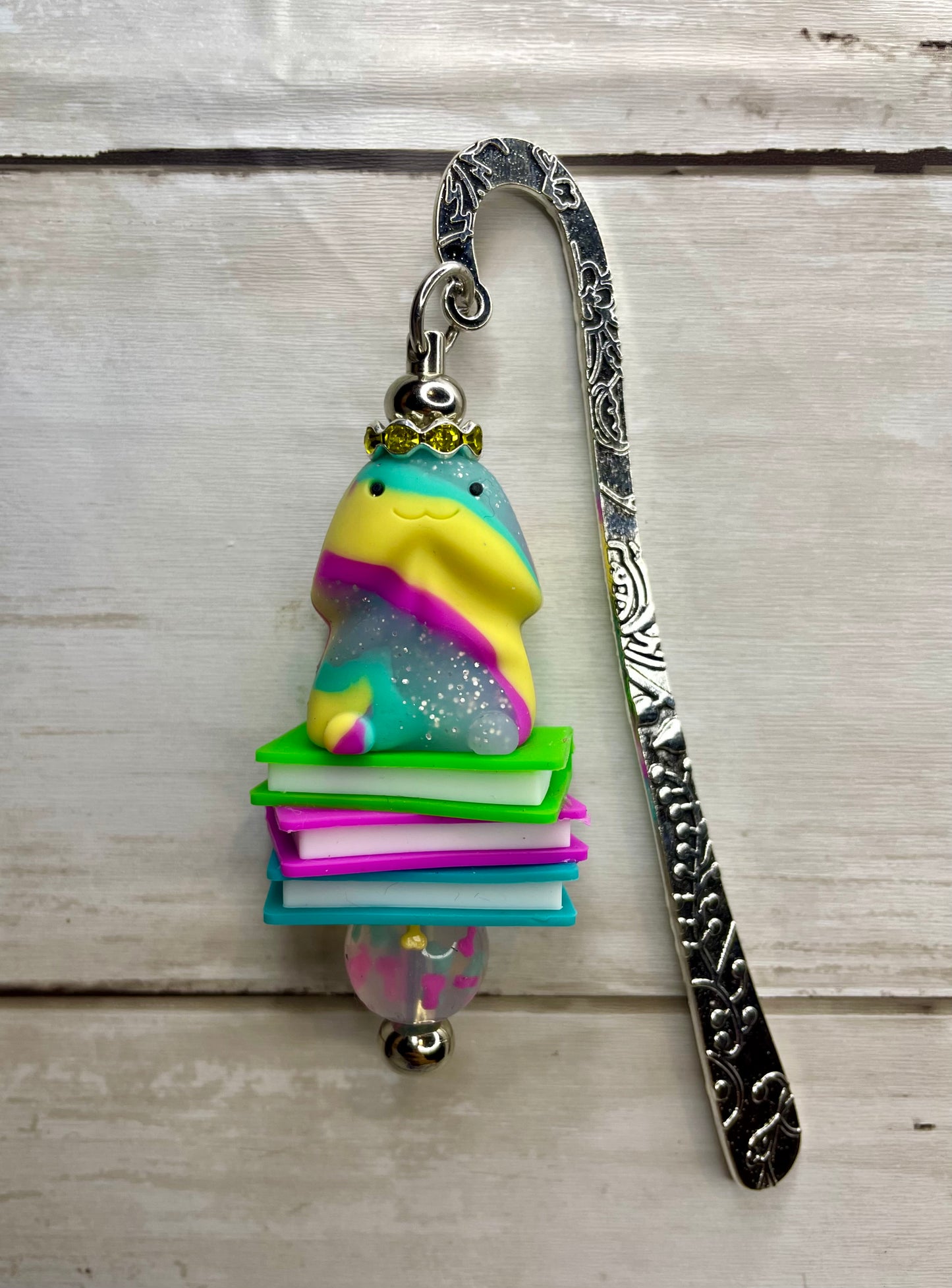Neon swirl Richard bookmark