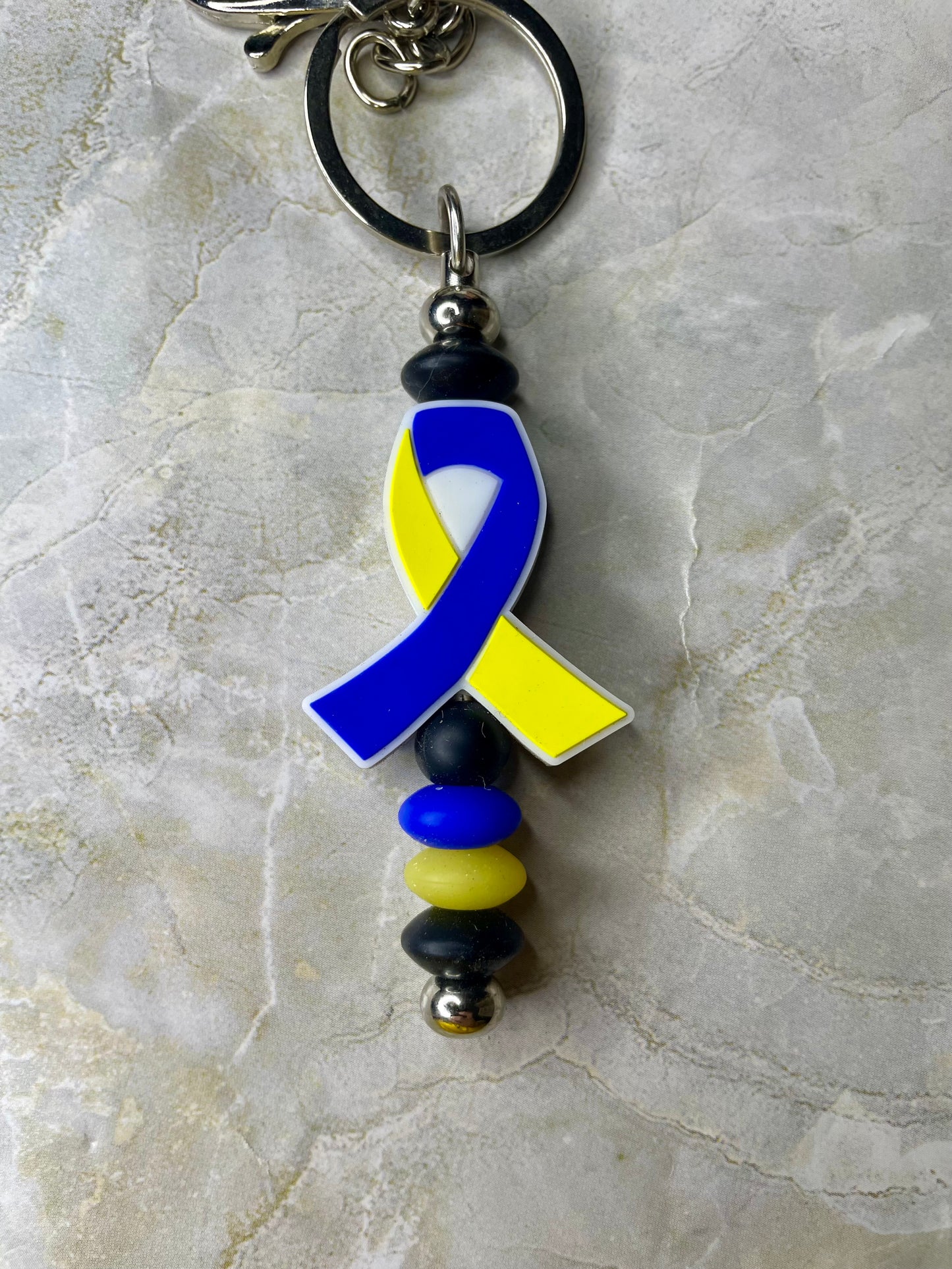 Blue and yellow ribbon