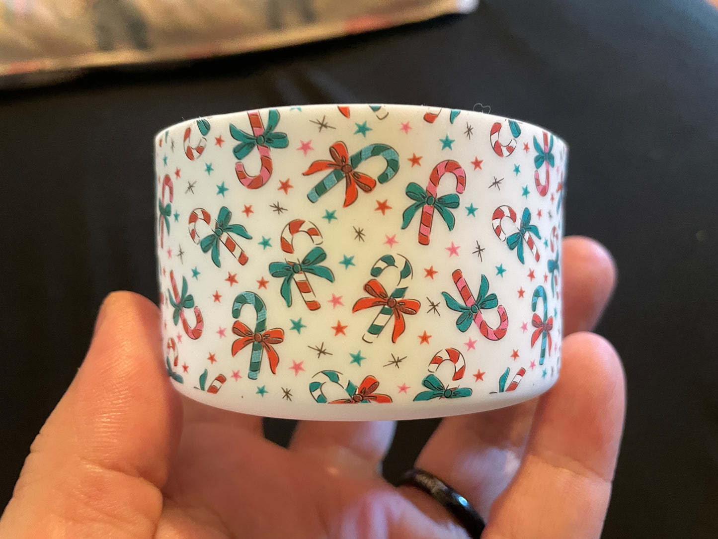 Candy cane tumbler boot