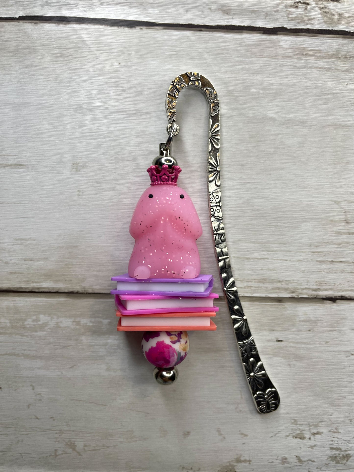 Pink glitter princess Richard bookmark
