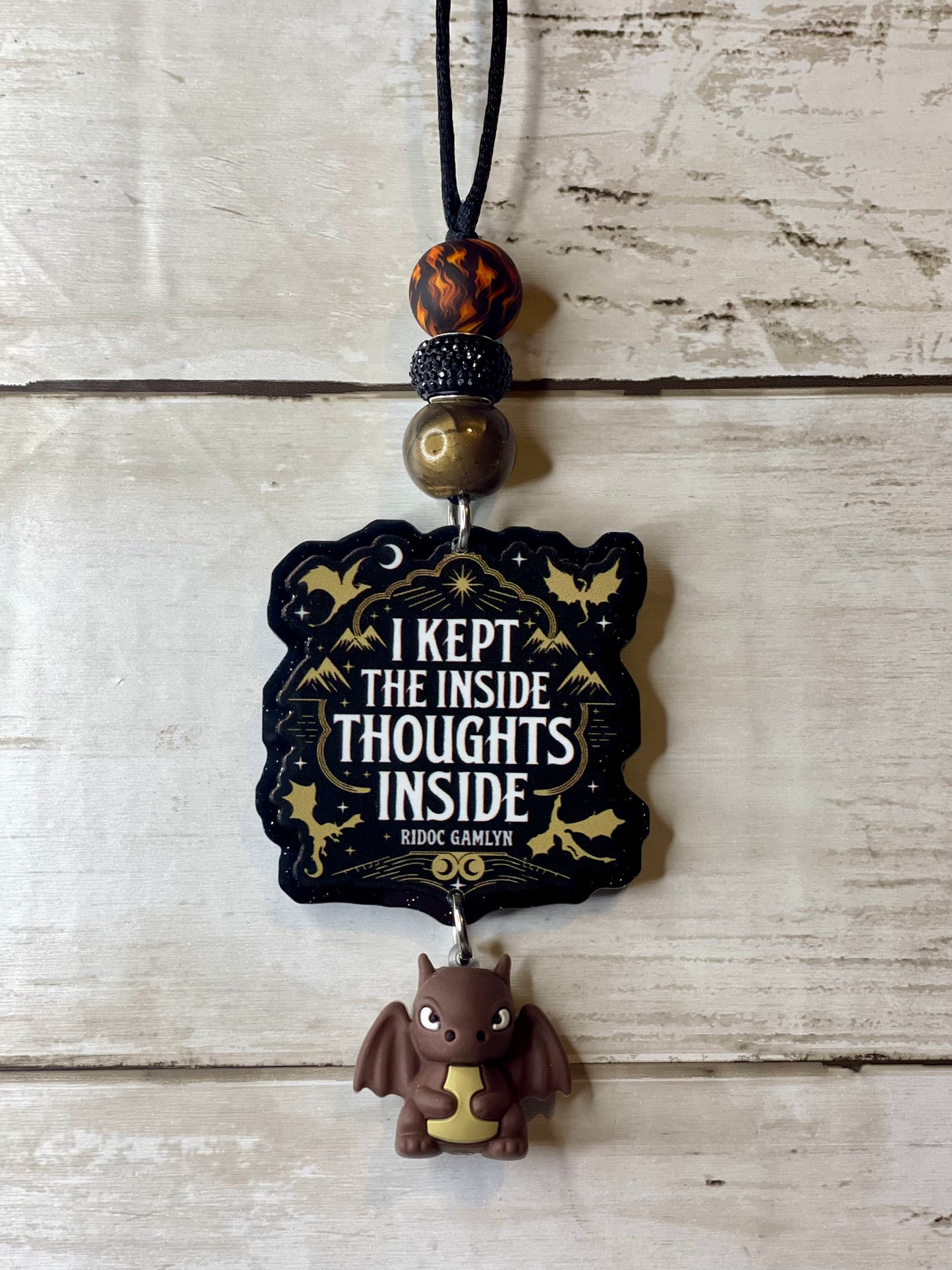 Inside thoughts car charm