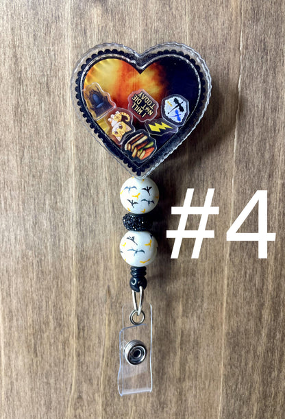 Fourth wing shaker badge reel