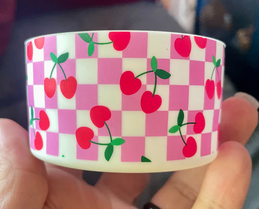 Checkered cherry tumbler boot