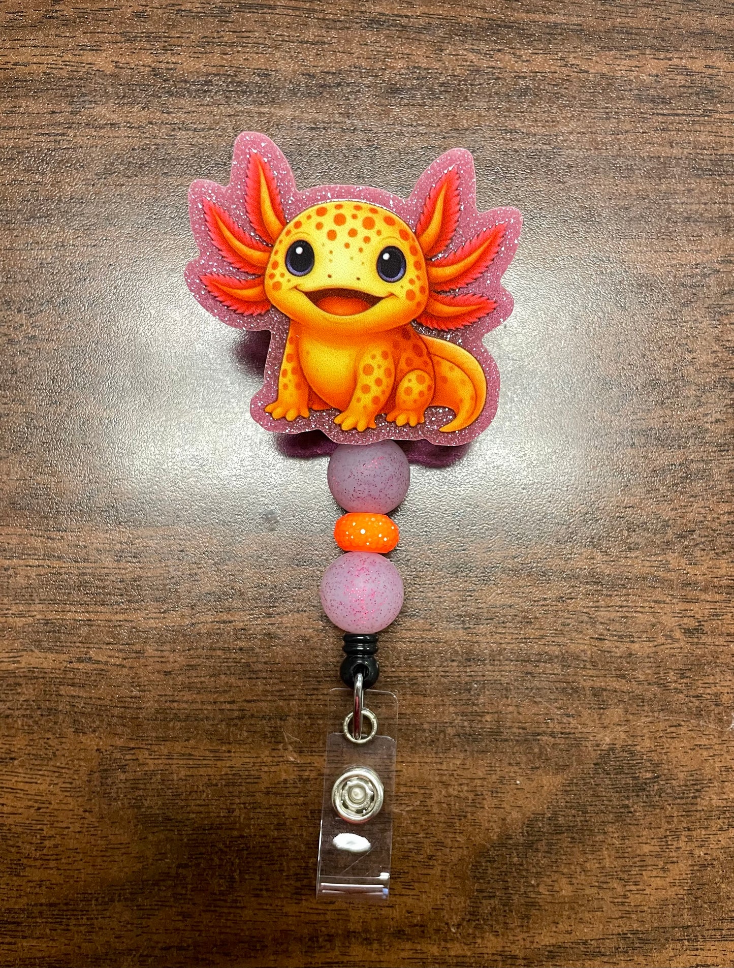 Orange and Pink axolotl