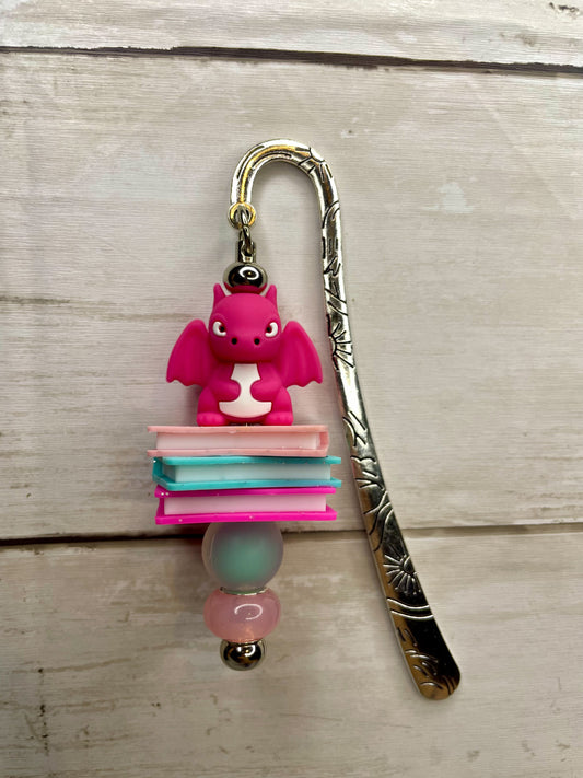 Pink book dragon book mark