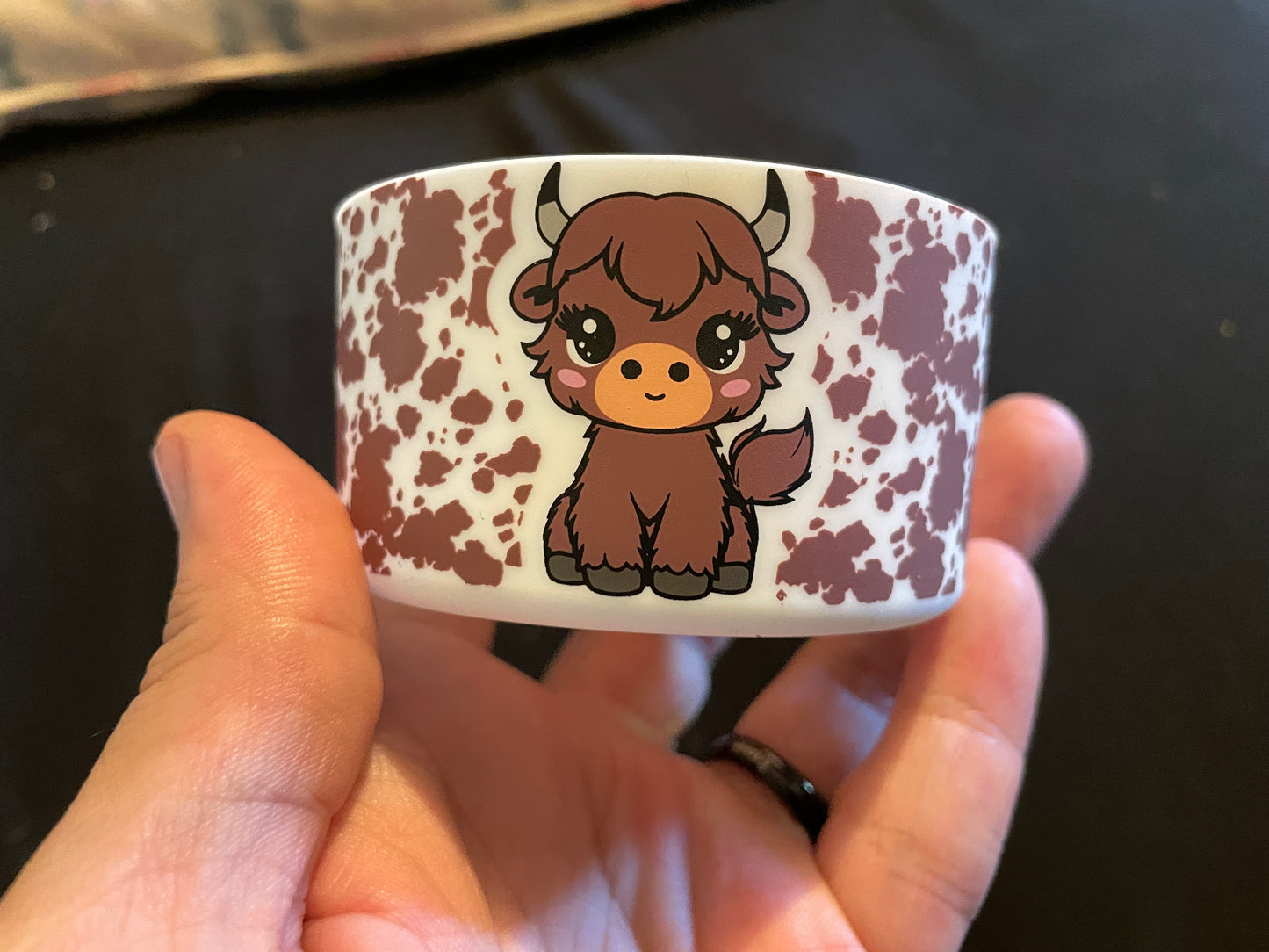 Highland cow tumbler boot