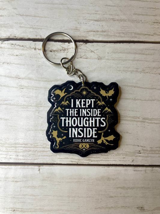 Inside thoughts acrylic keychain