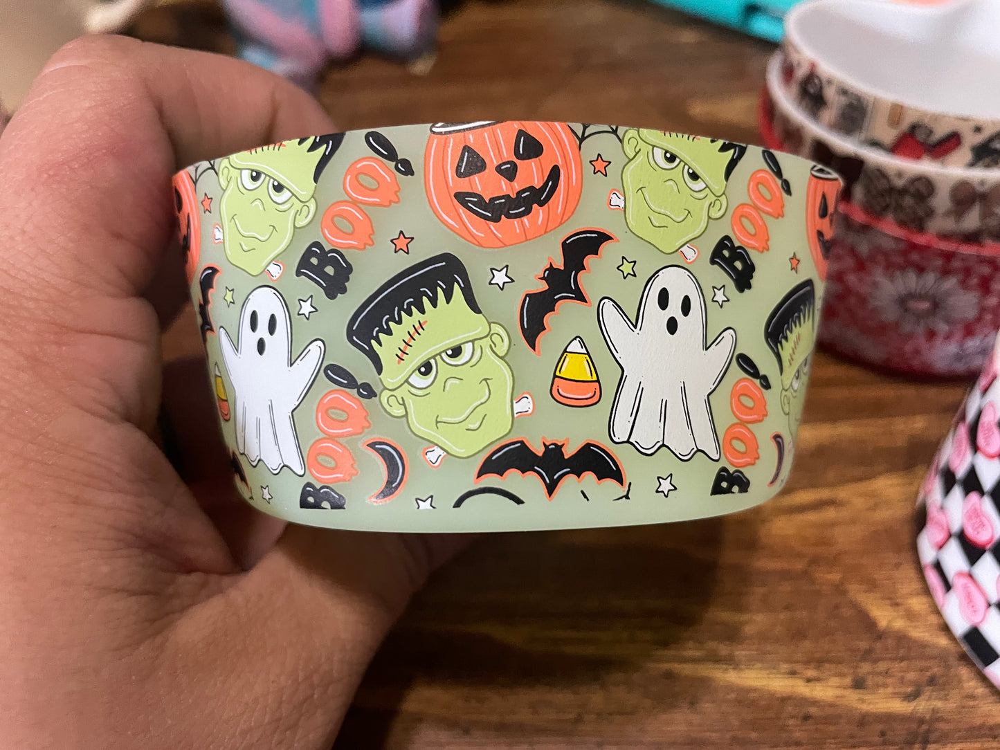 Spooky glow in the dark tumbler boot