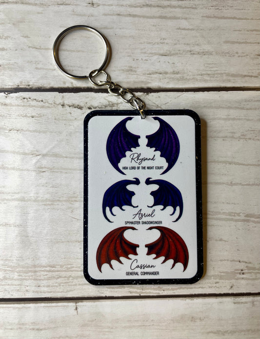 Bat boys wings keychain (large)