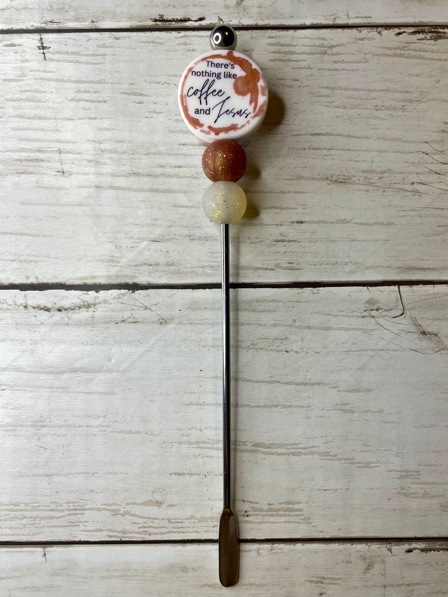 Coffee and Jesus stir stick
