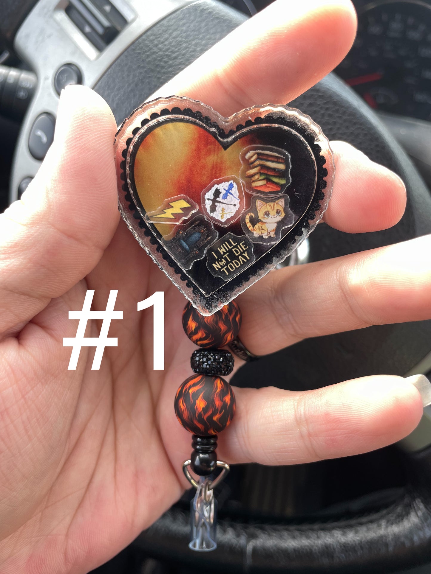 Fourth wing shaker badge reel