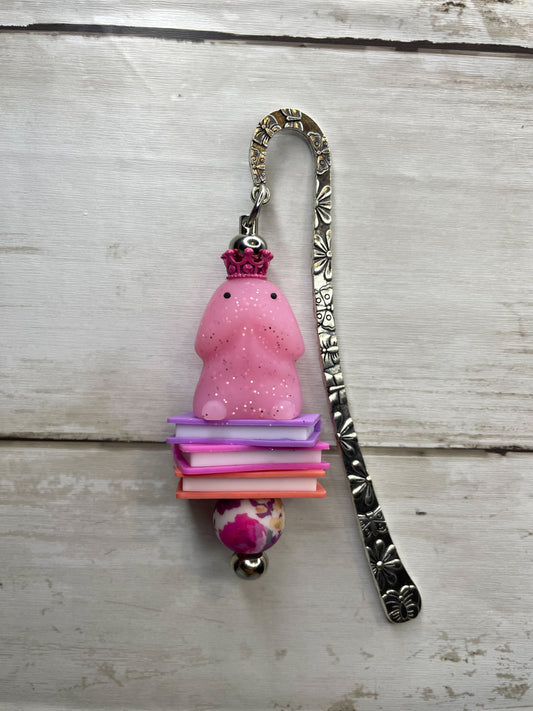 Pink glitter princess Richard bookmark
